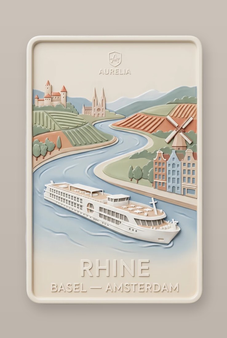 Route Souvenir for river and ocean cruises